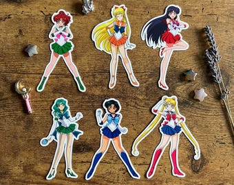 Waterproof & Glossy Stickers: Sailor Moon Characters