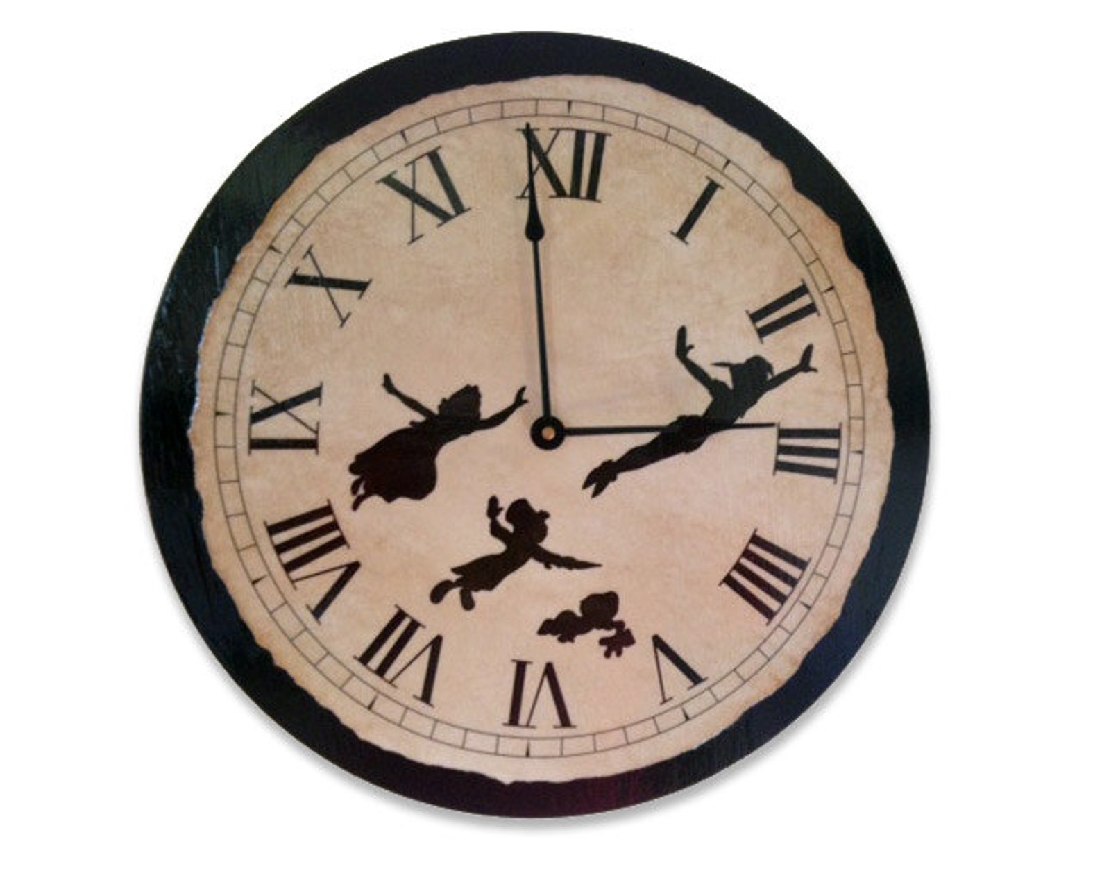 Peter Pan Clock Peter Pan Gift Kids Gift Large Clock Etsy