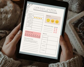 Chronic Illness Daily Symptom Tracker: Printable Health Log (Fillable and Printable PDF)