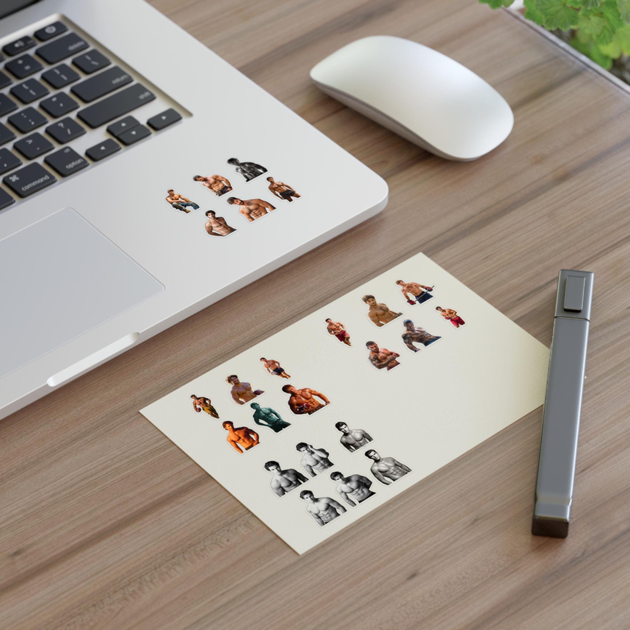 Male Model Photo Collage Sticker Sheet | Body Pose Stickers - Etsy