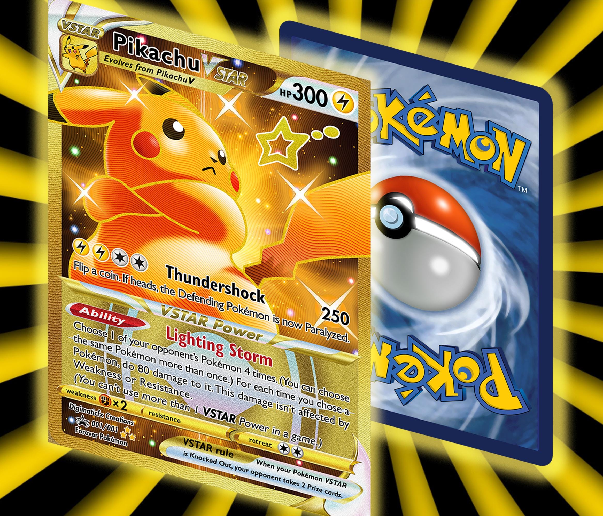 Pikachu gold star - Etsy 日本