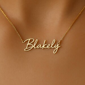 Blakely In Cursive Custom Name Necklace – Sterling Silver, Personalized Jewelry Gift - Etsy