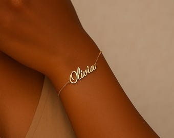 Aangepaste armband met naam – gepersonaliseerde sieraden cadeau voor haar