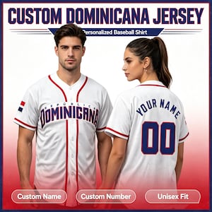 Dominican Baseball Jersey,Custom Name Number Embroidered ,2026 World Game Day shirt for Fan Gift
