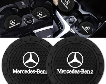 Mercedes-Benz AMG Silicone Car Cup Coasters, 2.75" Non-Slip Interior