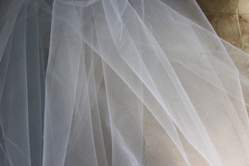 White Bridal Illusion Tulle-3 yrds x 108 Inches Wide-tulle | Etsy