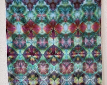 Shibori style Tapestry #1 Ice dye Tie dye 36in x 32in