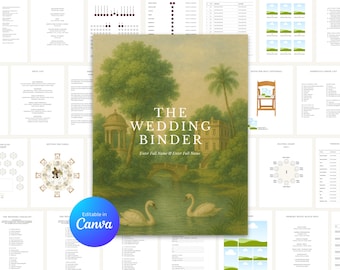 Editable Wedding Planner Binder Template: 145 Pages, Checklist, Bride Organizer (Digital Download)