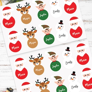 Christmas Stickers | Custom Name Christmas Tags | Vinyl Gift Tag | Santa Sticker | Holiday Labels