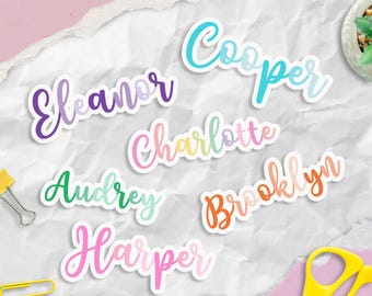 Custom Teacher Name Sticker | Personalized Waterproof Vinyl Decal for Bottles & Supplies