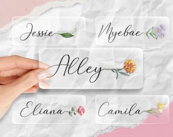 Custom UV DTF Birth Month Flower Name Stickers | Waterproof Floral Decal Cups, Laptops, Tumblers