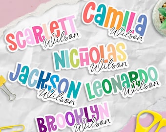 Custom Name Sticker | Waterproof Vinyl Name Decal for Bottles, Laptops & More