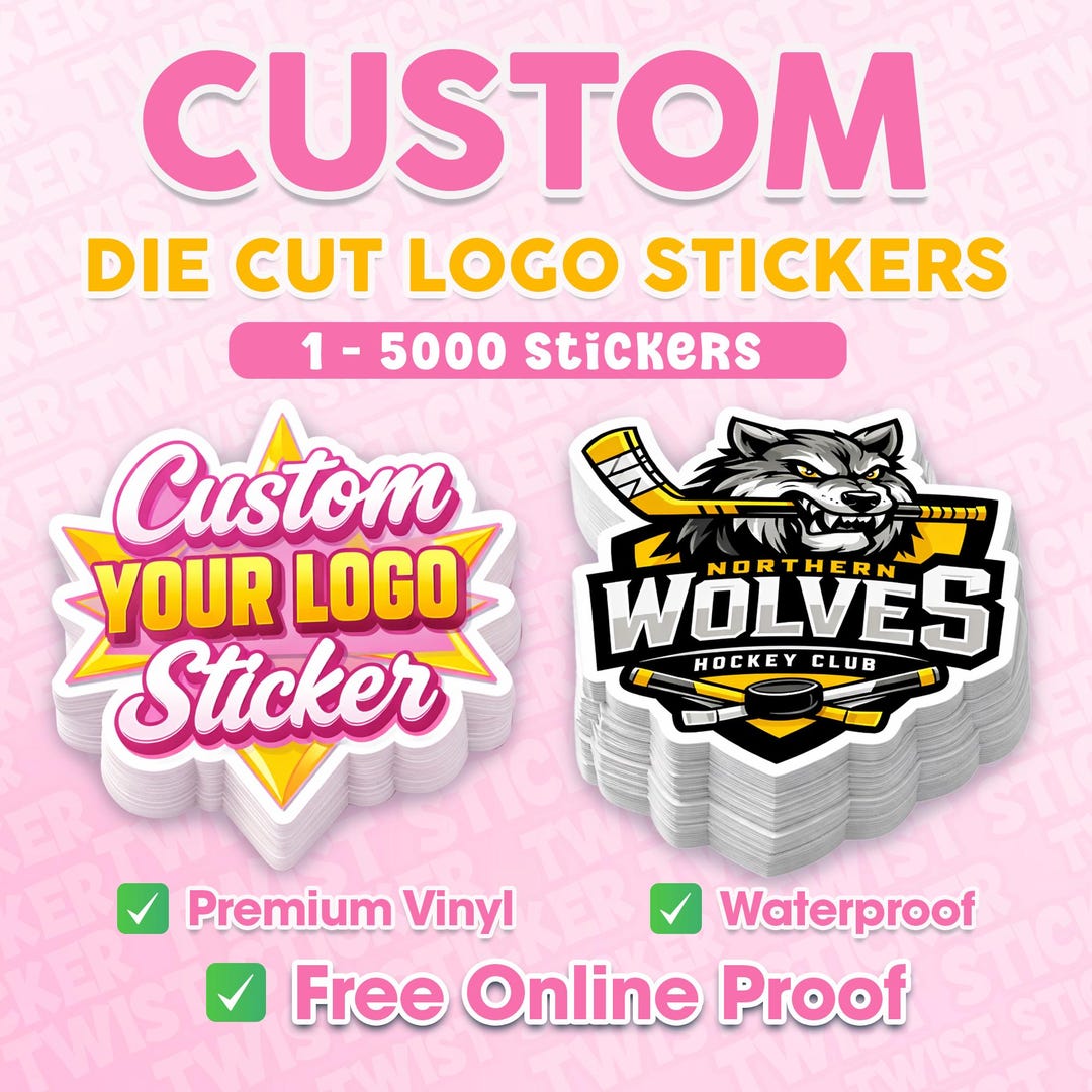 Custom Die Cut Logo Stickers | Waterproof Vinyl Decals for Small ...