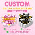 Custom Die Cut Logo Stickers | Waterproof Vinyl Decals for Small Business Branding