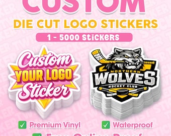 Custom Die Cut Logo Stickers | Waterproof Vinyl Decals for Small Business Branding