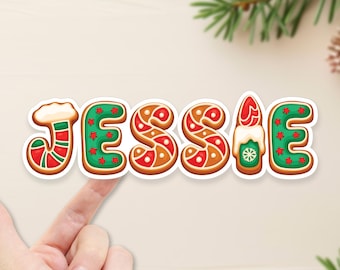 Custom Christmas Name Stickers, Festive Holiday Labels, Personalized Xmas Gift Tag Stickers