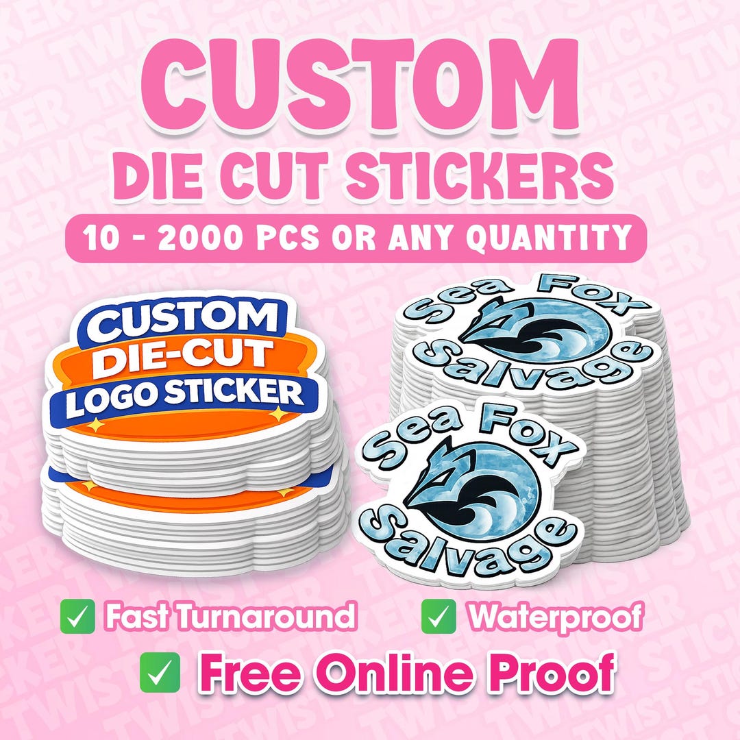 Custom Logo Stickers | Waterproof Die-cut Decals for Business Branding ...