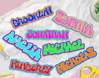 Custom Graffiti Name Sticker | Street Art Vinyl Decal for Wall, Laptop, Bottle