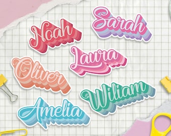 Personalized Name Sticker – Custom Waterproof Vinyl Decal - Etsy