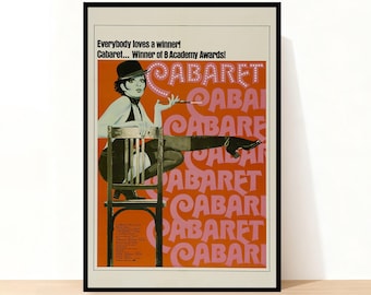 Cabaret Vintage Movie Poster, Home Decor, Room Decor, Wall Art, Gift for her