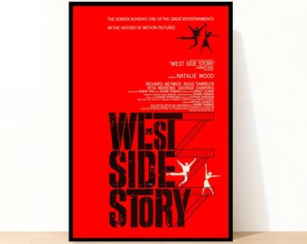 West Side Story 1961 Movie Poster, Frameless Canvas Print