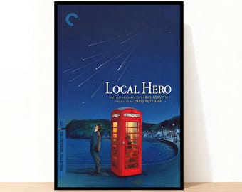 Local Hero Movie Poster, Criterion Collection, Retro Wall Art