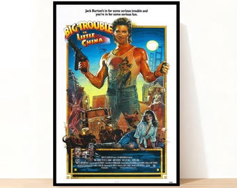 Affiche Big Trouble In Little China – Poster Cinéma Cult 80's – Qualité Premium 300g Satiné – Idéal Pour Décorer Chambre Ou Bureau