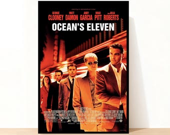 Ocean's Eleven Movie Poster, Home Decor, Room Decor, Wall Art, Gift for her