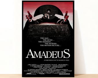 Amadeus 1984 Vintage Movie Poster,Home Decor, Room Decor, Wall Art, Gift for her