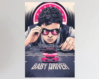 Baby Driver Movie Poster, Room Decor, Wall Art, Art Home decoration Posterwa