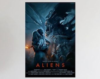 Aliens (1986) Movie Poster,Home Decor, Room Decor, Wall Art, Gift for her