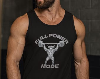 Full Power Mode Fitness Tank Top: Gym Weightlifting Apparel