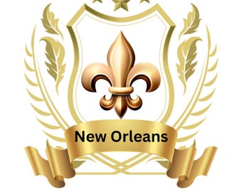 Stampa con stemma Fleur-de-Lis di New Orleans