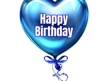 Alles Gute zum Geburtstag Blaues Herz