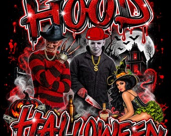 Stampa horror di Halloween: Freddy, Michael, Strega, Zucca (Download digitale)