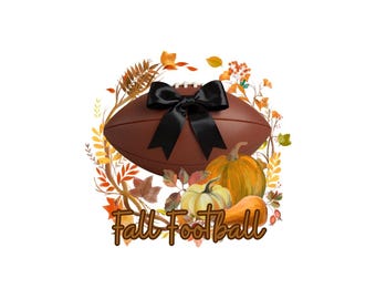 Stampa autunnale di football: zucche e foglie autunnali