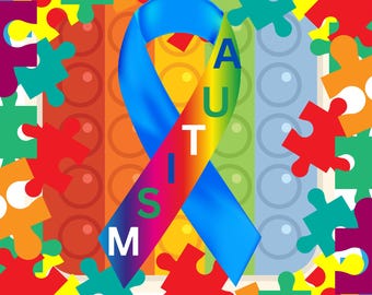 Autism Awareness Ribbon Art Print
