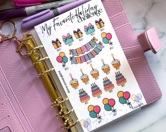 Birthday Savings Challenge Card – A6 Fund Tracker for Cash Stuffing & Sinking Funds