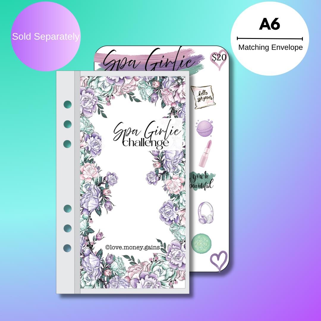 Spa Envelope Example Spa Savings Challenge Envelope – A6 Envelope Cash Stuffing & Sinking ...