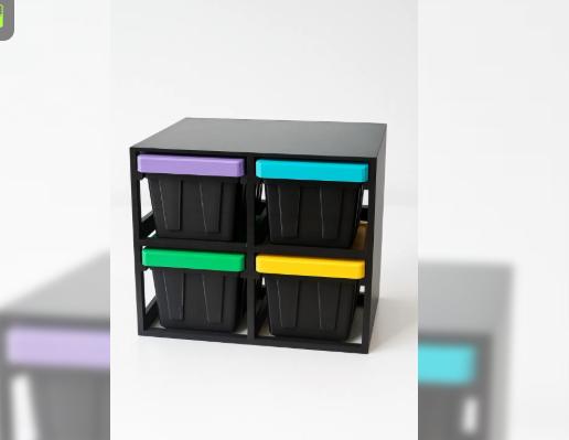 3D Printed Mini Totes Storage Rack Set | Desk Vanity Craft Organization ...