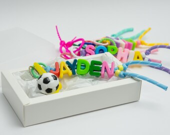 Personalized Alphabet Keychain, Custom Initial Keyring, Backpack Charm for Kids
