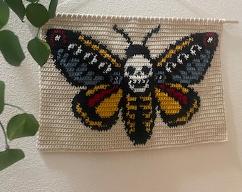 Death Moth Crochet Tapestry Pattern