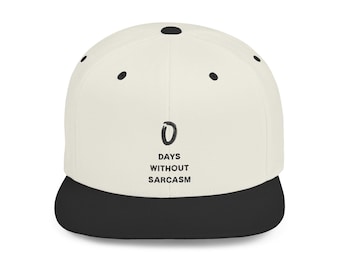 Cappellino snapback sarcastico divertente: cappello umoristico con visiera piatta