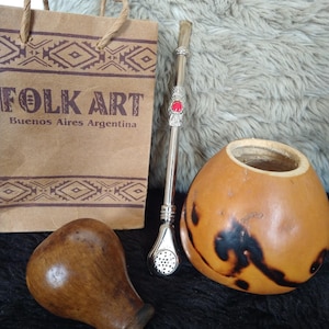 mate gourd cup with staw and yerba mate