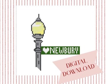 Newbury St, BOSTON Needlepoint Chart
