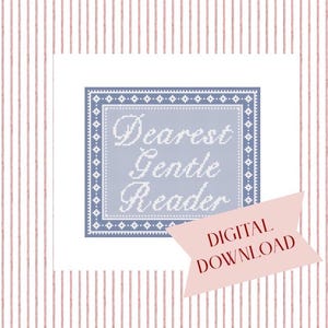 Whistledown 18 Mesh Dear Gentle Reader Needlepoint Color Paint Chart