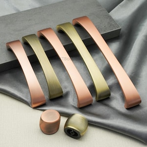 Antique Copper Drawer Knobs Handles: Brushed Nickel Cabinet Handles , Kitchen Cupboard Pull hardware