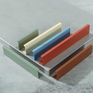 Colorful Invisible Kitchen Drawer Handle ,Cabinet Pull Wardrobe Closet Handles, Orange White Blue Green