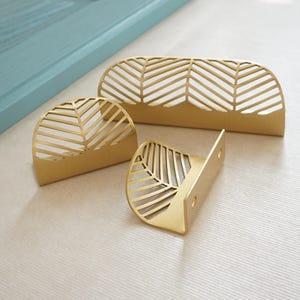 Osynlig mässingslådhandtag, grå dolda skåphandtag, kökshandtag i borstad nickel, konstdekor