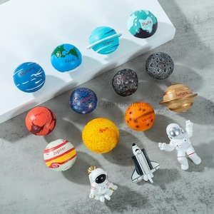 Solar system Drawer handle knobs, Planet Astronaut Cabinet Knob ,Funny Cartoon Kids Room knobs